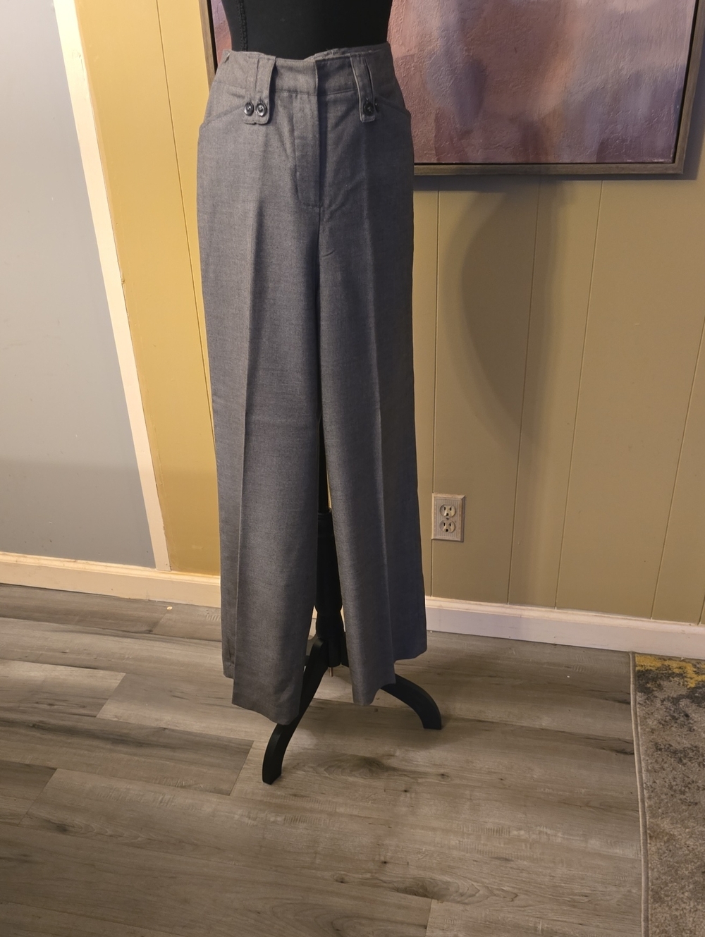 Harve Benard Men's Wide-Leg Dress Pants in Gray